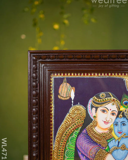 Tanjore Painting - Yashoda Krishna Flat (Gold Foil) 18 X 14 Inch Wl4710