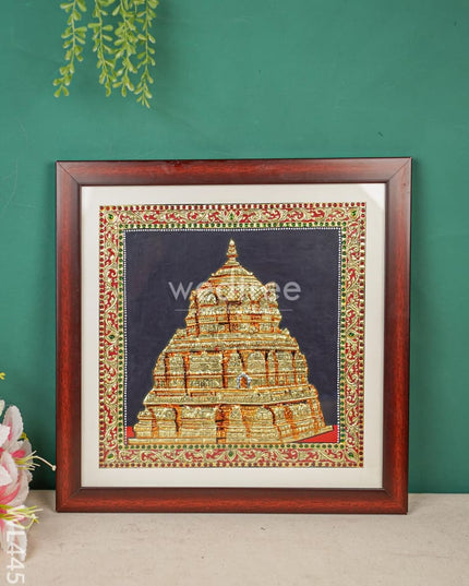 Tanjore Painting - Tirupati Gopuram 12 X Inch Flat [Gold Foil] Wl4456