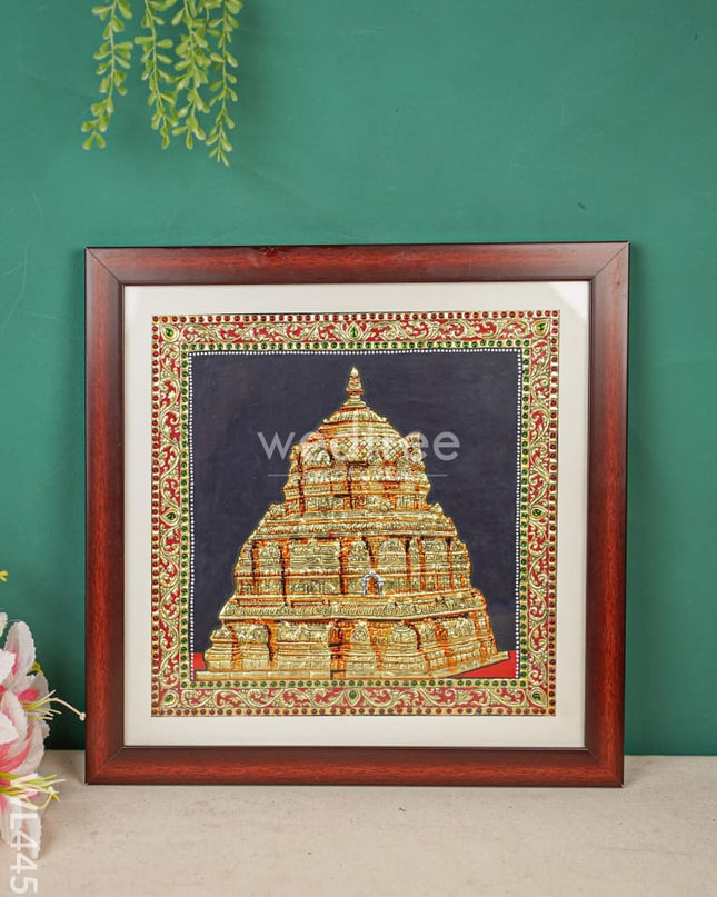Tanjore Painting - Tirupati Gopuram 12 X Inch Flat [Gold Foil] Wl4456