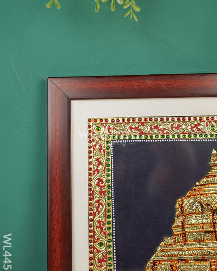 Tanjore Painting - Tirupati Gopuram 12 X Inch Flat [Gold Foil] Wl4456