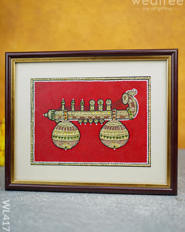 Tanjore Painting Veena - Wl4179