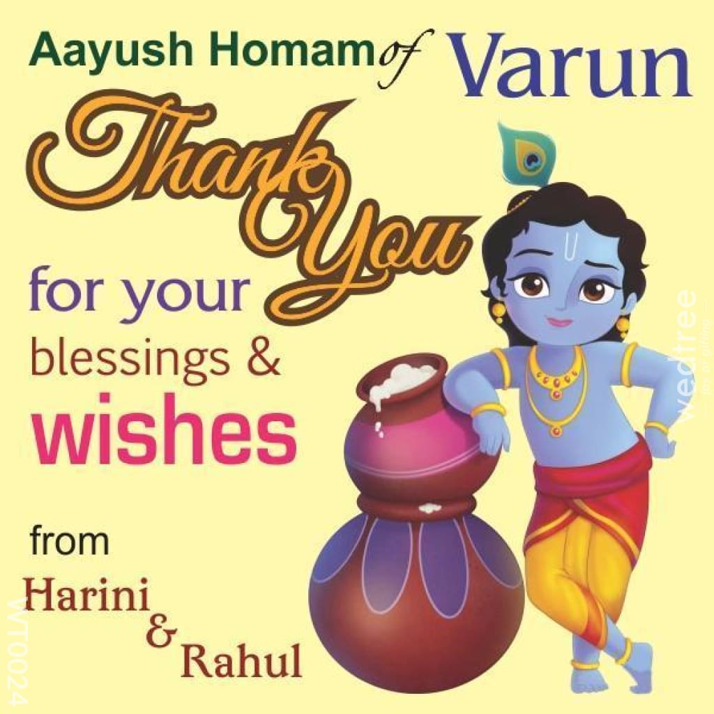 Thank You Card - Ayush Homam