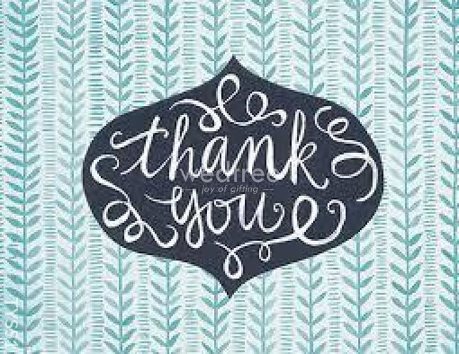 Thank You Card Square Small - Pack Of 25 Standard You Card
