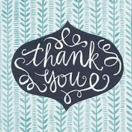 Thank You Card Square Small - Pack Of 25 Standard You Card