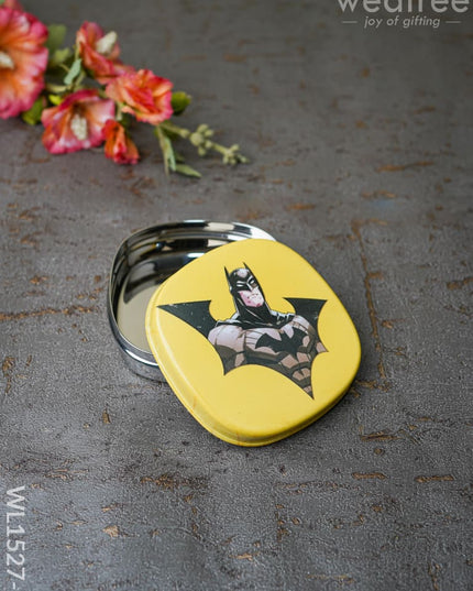 Tiffin Box With Cartoon Engraved - (4.5In X 1In) Wl1527 Chocolate Bat Man- 1 In) Kids Utility