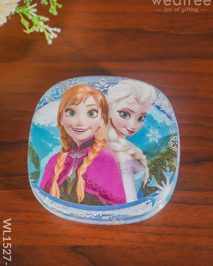 Tiffin Box With Cartoon Engraved - (4.5In X 1In) Wl1527 Chocolate Frozen 1 In) Kids Utility