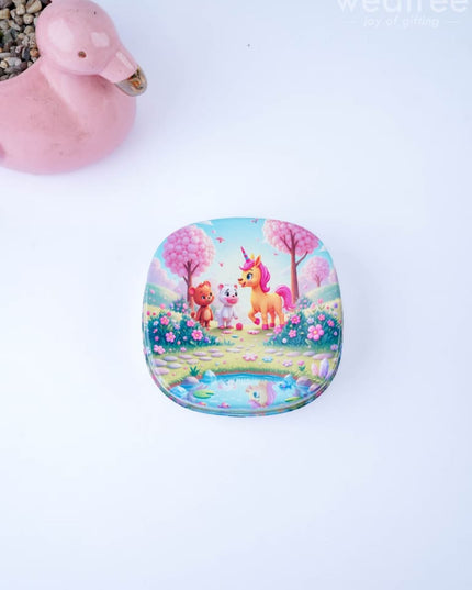 Tiffin Box with Cartoon Engraved - (4.5in X 1in) - WL1527 - Kids Return Gifts