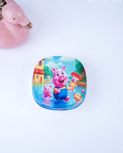 Tiffin Box with Cartoon Engraved - (4.5in X 1in) - WL1527 - Kids Return Gifts