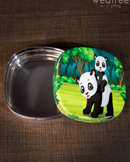 Tiffin Box With Cartoon Engraved - (4.5In X 1In) Wl1527 Kids Utility