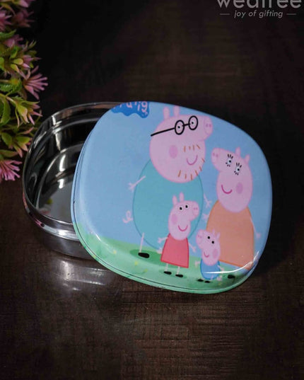Tiffin Box With Cartoon Engraved - (4.5In X 1In) Wl1527 Kids Utility