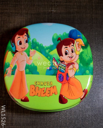 Tiffin Box With Cartoon Engraved - (5In X 1.5In) Wl1526 Chocolate Chota Bheem -(5In Kids Utility