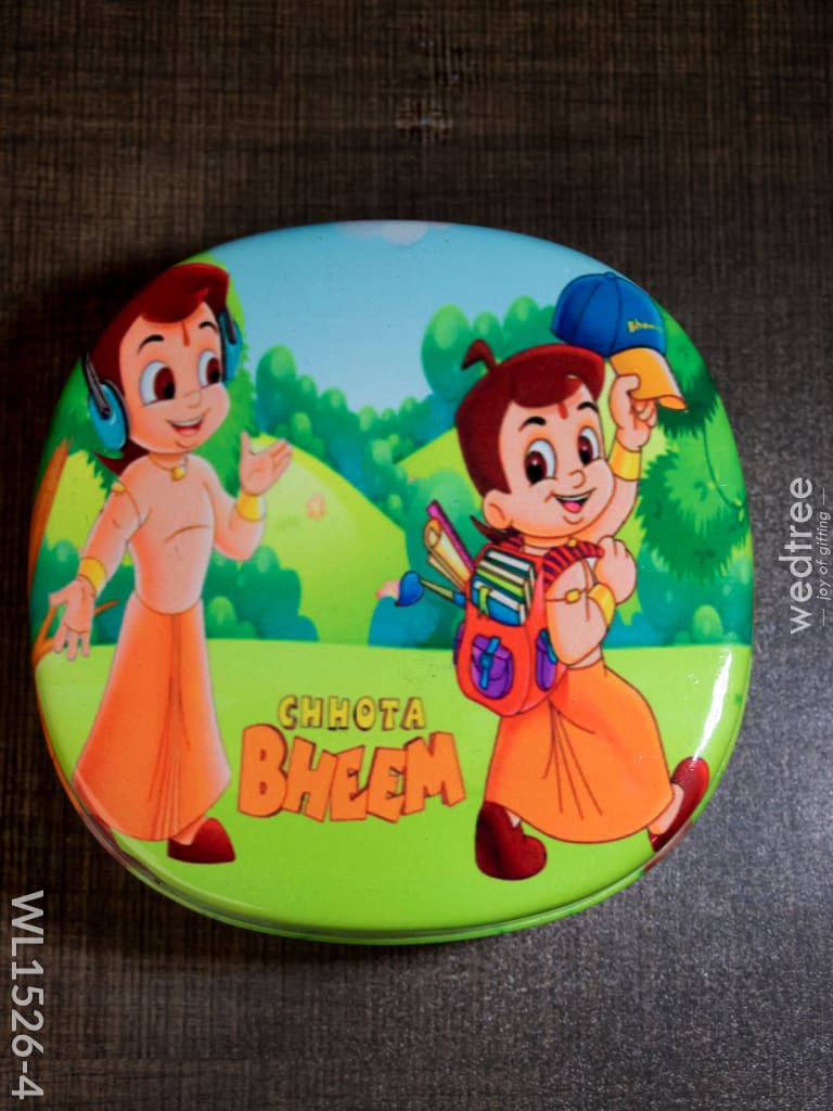 Tiffin Box With Cartoon Engraved - (5In X 1.5In) Wl1526 Chocolate Chota Bheem -(5In Kids Utility
