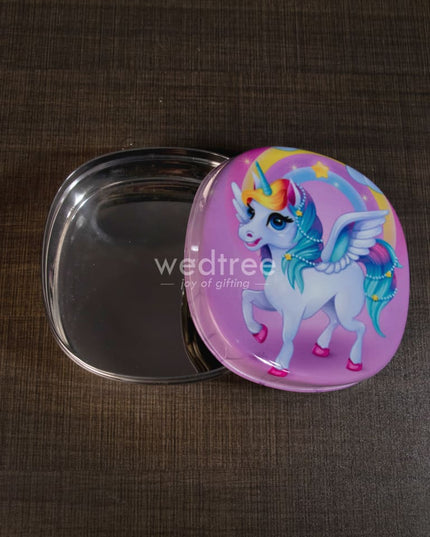 Tiffin Box With Cartoon Engraved - (5In X 1.5In) Wl1526 Kids Utility