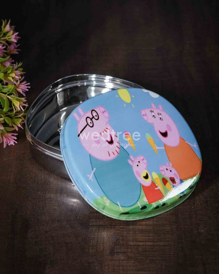 Tiffin Box With Cartoon Engraved - (5In X 1.5In) Wl1526 Kids Utility