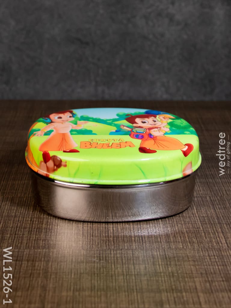 Tiffin Box With Cartoon Engraved - (5In X 1.5In) Wl1526 Kids Utility