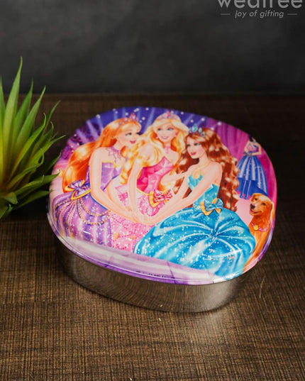 Tiffin Box With Cartoon Engraved - (6In X 2In) Wl1525 Kids Utility