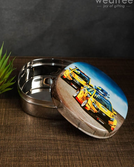 Tiffin Box With Cartoon Engraved - (6In X 2In) Wl1525 Kids Utility
