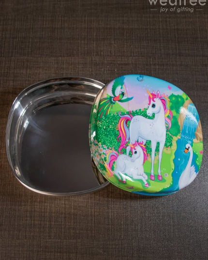 Tiffin Box With Cartoon Engraved - (6In X 2In) Wl1525 Kids Utility