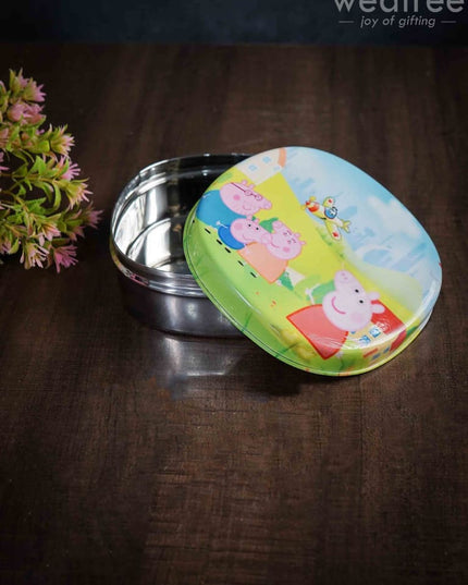 Tiffin Box With Cartoon Engraved - (6In X 2In) Wl1525 Kids Utility