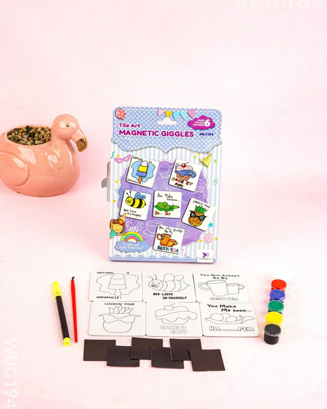 Tile Art DIY Kit - Magnetic Giggles - WBG1942 - Kids Return Gifts