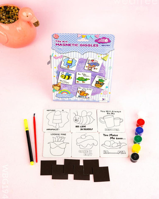 Tile Art DIY Kit - Magnetic Giggles - WBG1942 - Kids Return Gifts