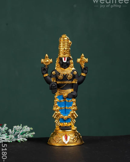 Tirupathi Balaji Idol - Gold - 6 inch - WL5180-1 - White Metal