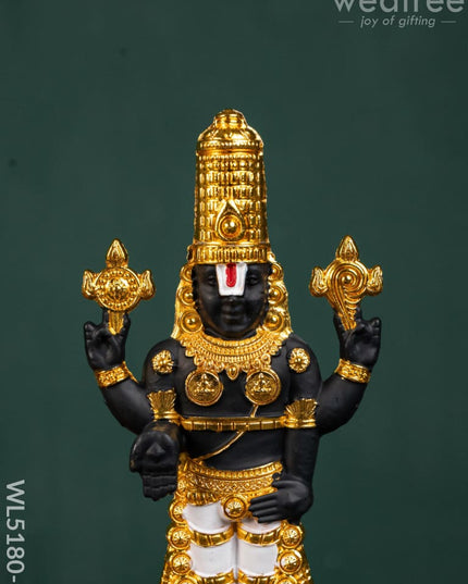 Tirupathi Balaji Idol - Gold - 6 inch - WL5180-1 - White Metal