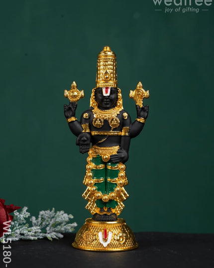 Tirupathi Balaji Idol - Gold - 6 inch - WL5180-1 - White Metal
