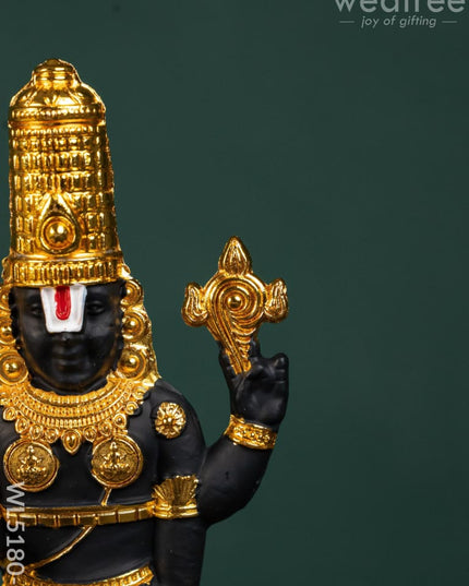 Tirupathi Balaji Idol - Gold - 6 inch - WL5180-1 - White Metal