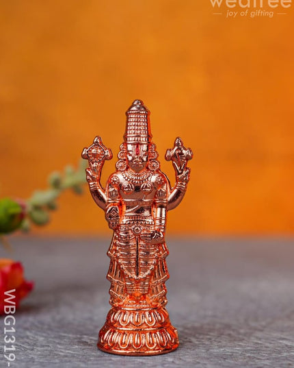 Tirupathi Balaji Idol - Wbg1319 Copper Finish White Metal Figurine