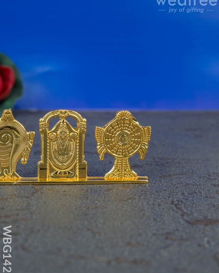 Tirupathi Balaji with Shank and Chakra Idol - WBG1423 - Murti - RG