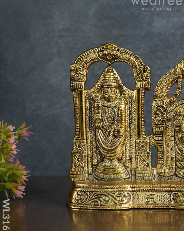 White Metal Tirupati Balaji And Padmavathi Thayar - Wl3165 Divine Figurines