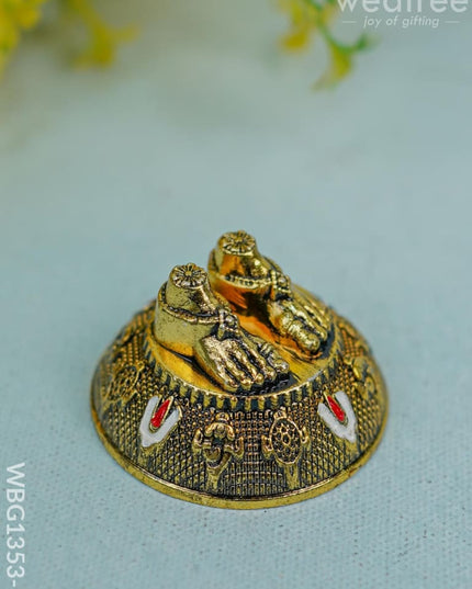 Tirupati Balaji Charan Paduka - Gold Wbg1353-1 Antique Murti Rg