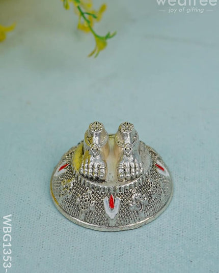 Tirupati Balaji Charan Paduka - Gold Wbg1353-1 Antique Silver Murti Rg