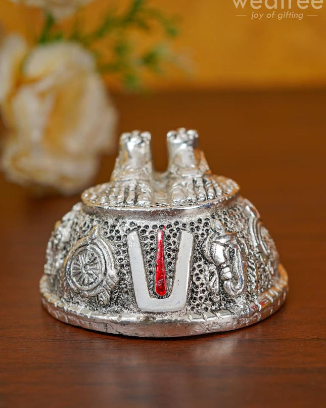 White Metal - Tirupati Balaji Charan Paduka Wbg1400 Murti Rg