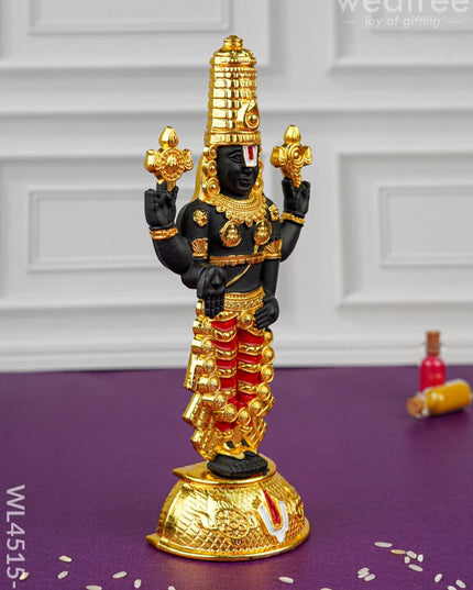 Tirupati Balaji Idol - Gold Finish - WL4515-1 - White Metal