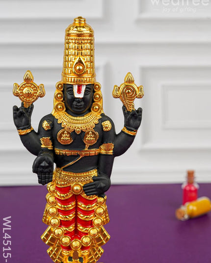Tirupati Balaji Idol - Gold Finish - WL4515-1 - White Metal