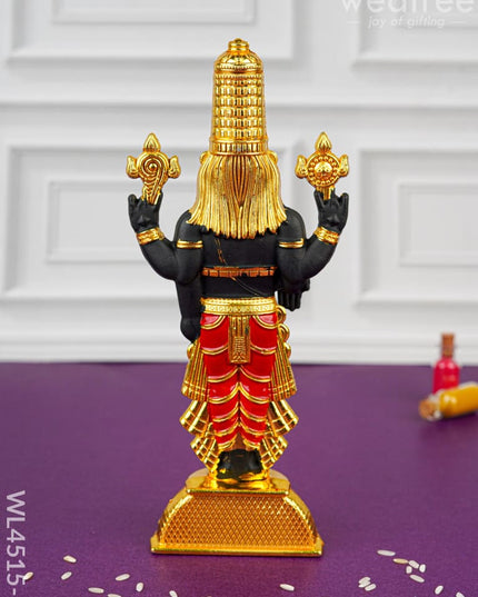 Tirupati Balaji Idol - Gold Finish - WL4515-1 - White Metal