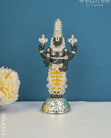 Metal White Tirupati Balaji Idol - Wl4515 Metal Figurine