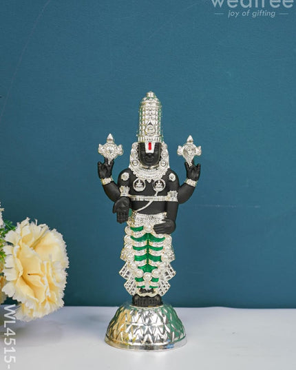 Metal White Tirupati Balaji Idol - Wl4515 Metal Figurine