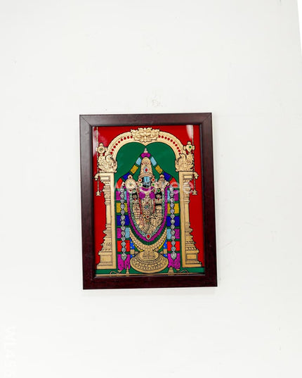 Tirupati Balaji Glass Reverse Painting Frame - 8 X 6 Inch Wl4561 Frames