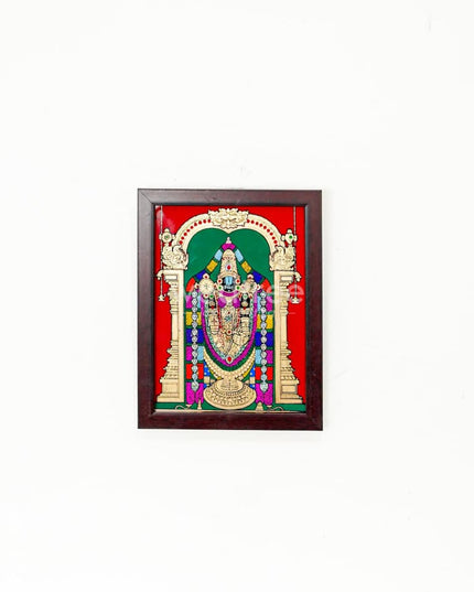 Tirupati Balaji Glass Reverse Painting Frame - 8 X 6 Inch Wl4561 Frames