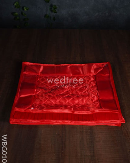 Transparent Saree Cover With Pleated Lace - Assorted Colors Wbg0106 Bags