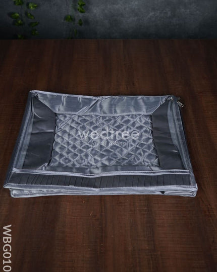 Transparent Saree Cover With Pleated Lace - Assorted Colors Wbg0106 Bags
