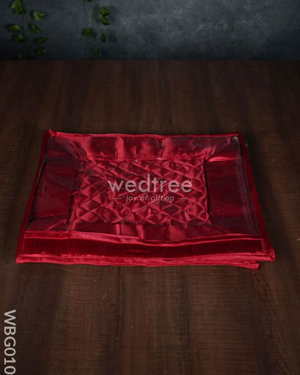 Transparent Saree Cover With Pleated Lace - Assorted Colors Wbg0106 Bags