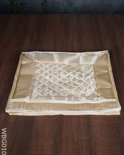 Transparent Saree Cover With Pleated Lace - Assorted Colors Wbg0106 Bags