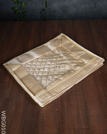 Transparent Saree Cover With Pleated Lace - Assorted Colors Wbg0106 Bags