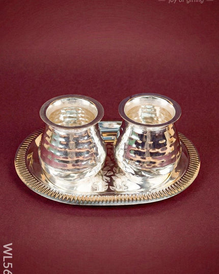 Tray with Set of 2 Glass - WL5693 - EPNS Gifts