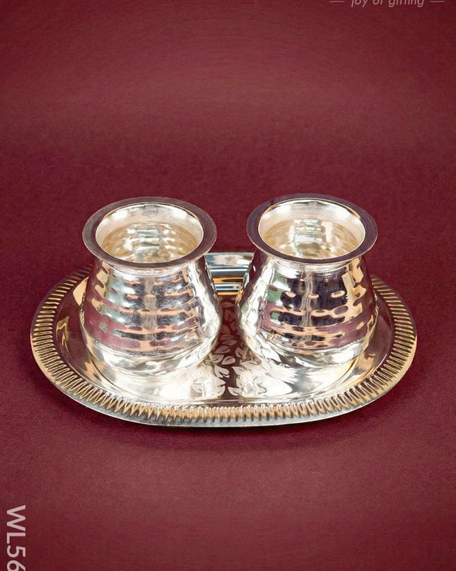 Tray with Set of 2 Glass - WL5693 - EPNS Gifts