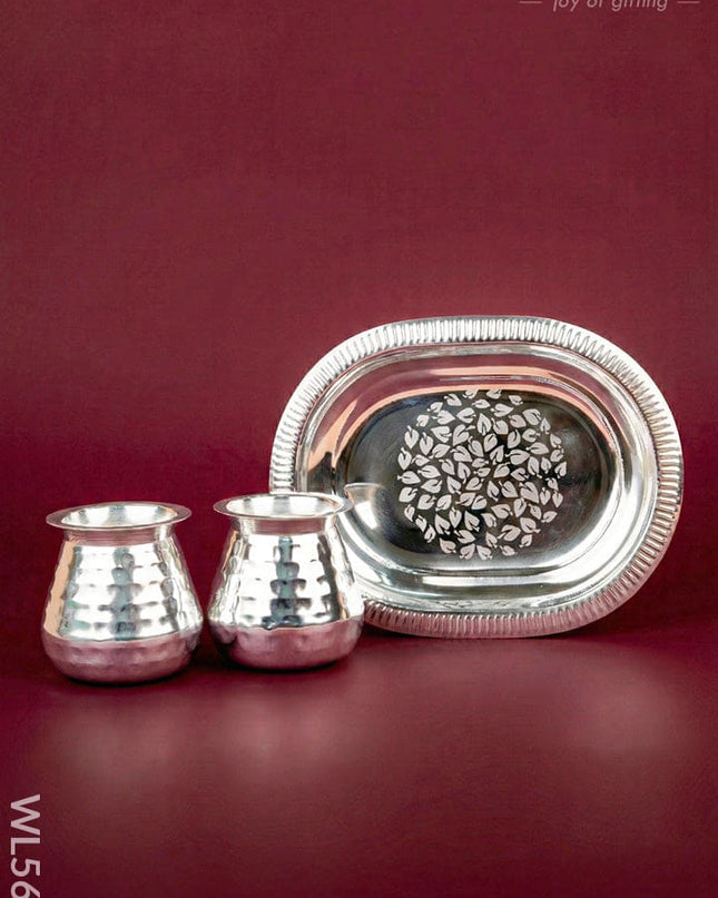 Tray with Set of 2 Glass - WL5693 - EPNS Gifts